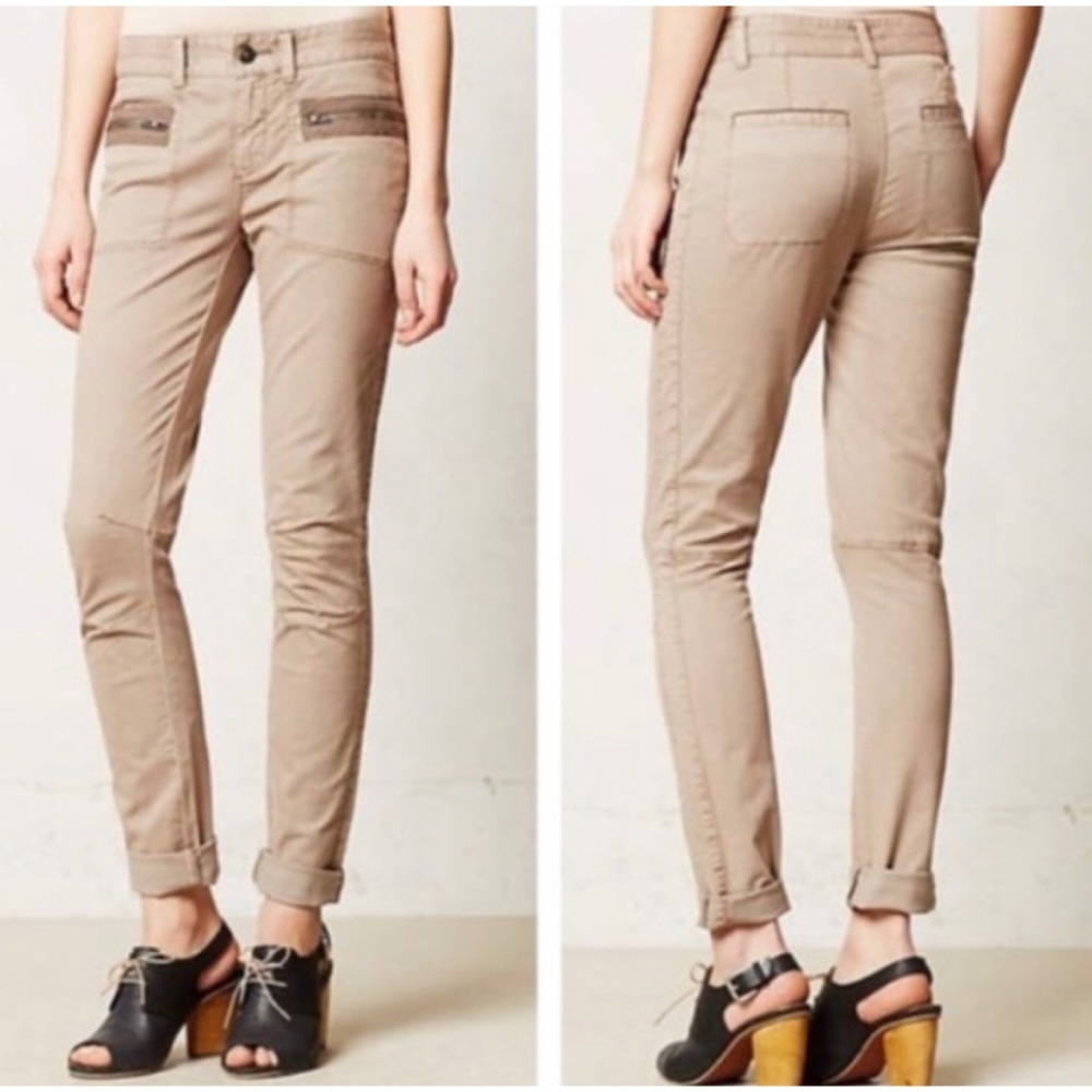 Anthropologie Pilcro Khaki Skinny Leg Pants Size 8